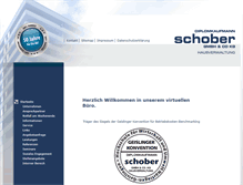Tablet Screenshot of hausverwaltung-schober.de